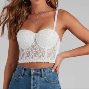 White Beaded Bustier